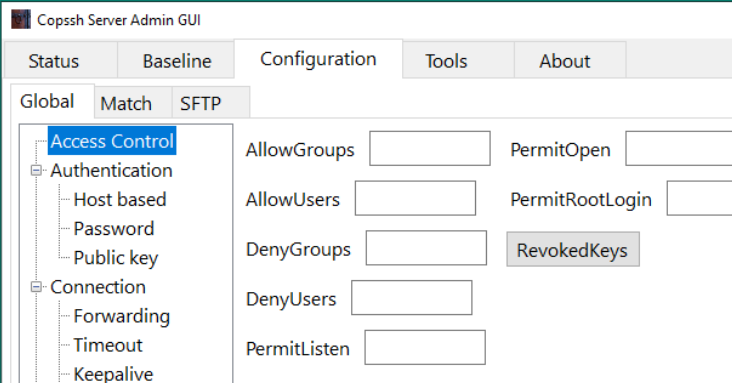 AllowUsers/AllowGroups configuration